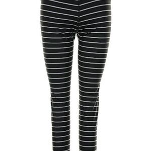 Athleta Black and White Striped Leggings S